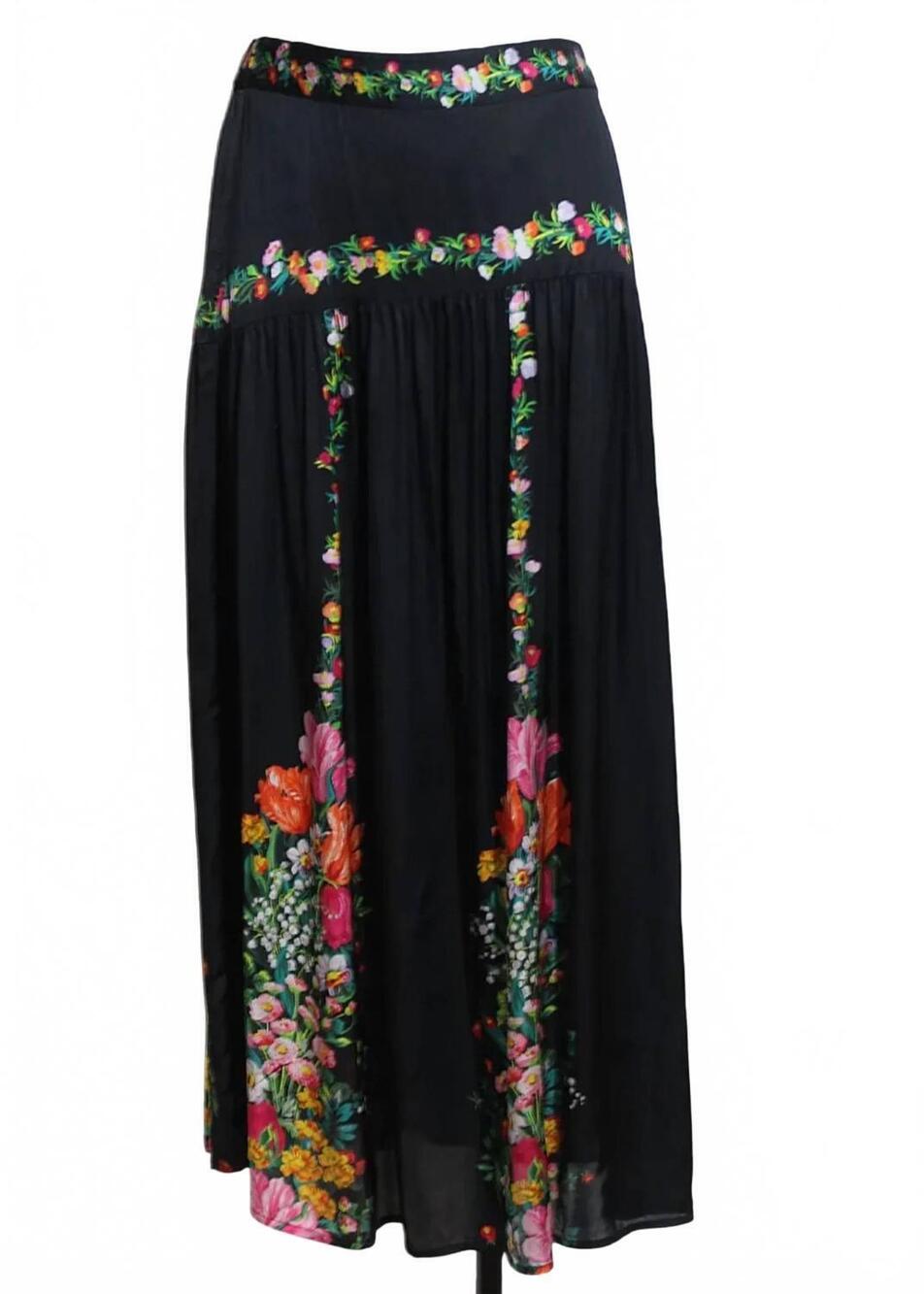 NEW ELIZABETH JAMES THE LABEL women's phoebe skirt in centerpiece black